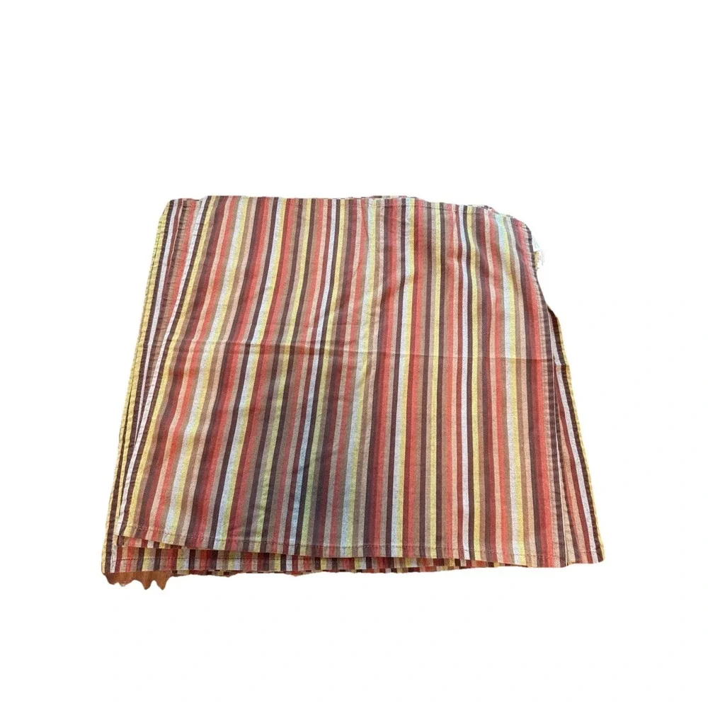 Lof of 8 Crate & Barrel Satillo Stripe Cloth All Cotton 21x21 Napkin Set